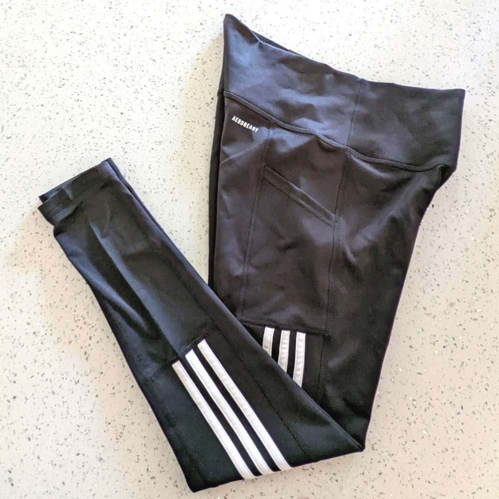 Women's Athleisure Moisture Wicking High Rise Leggings Soft Mesh Sz M XL Running